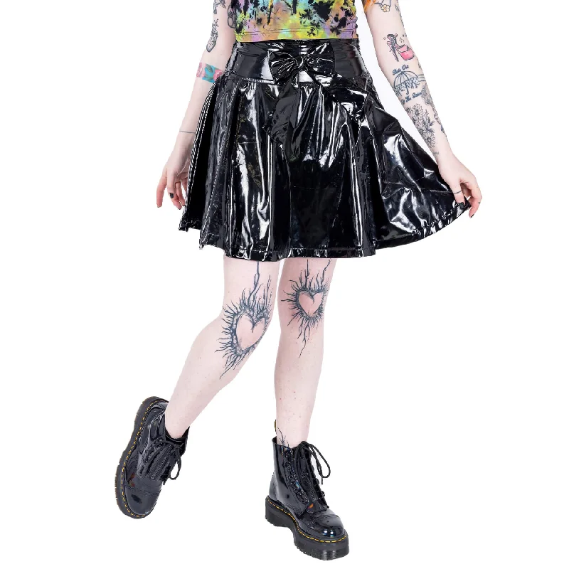 SONYA SKIRT - BLACK PVC chiffon skirt delicate