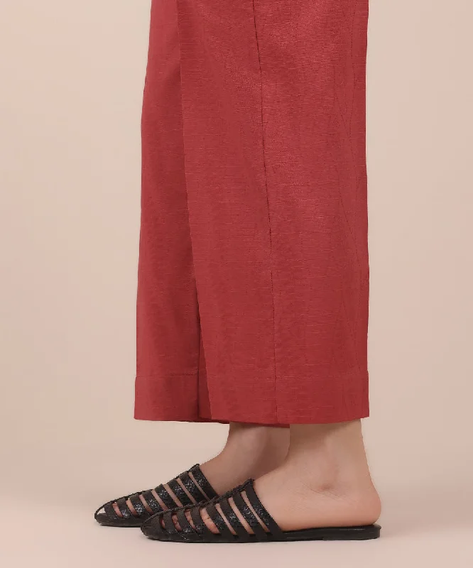 Cotton Jacquard Straight Pants Trendy Work Pants
