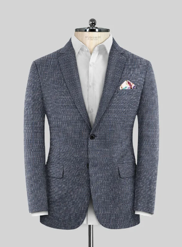 Reda Arijo Blue Wool Jacket Knit Jacket Woven Jacket Fleece Jacket