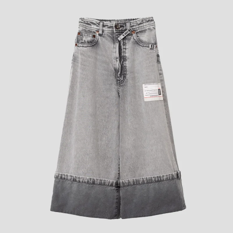DENIM ROLL-UP PANTS Comfortable Jogger Trousers
