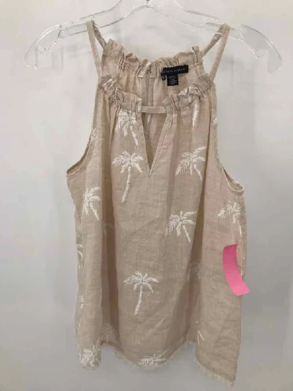 Pre-Owned Saks Fifth Avenue Tan Size Small Tank Top mint tank top