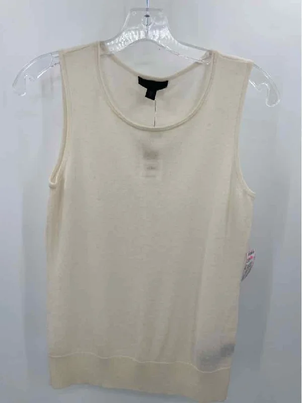 Pre-Owned Saks Fifth Avenue Cream Size Small Cashmere Tank Top vibrant tank top