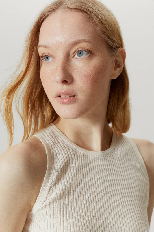 The Linen Cotton Tank Top fitted tank top