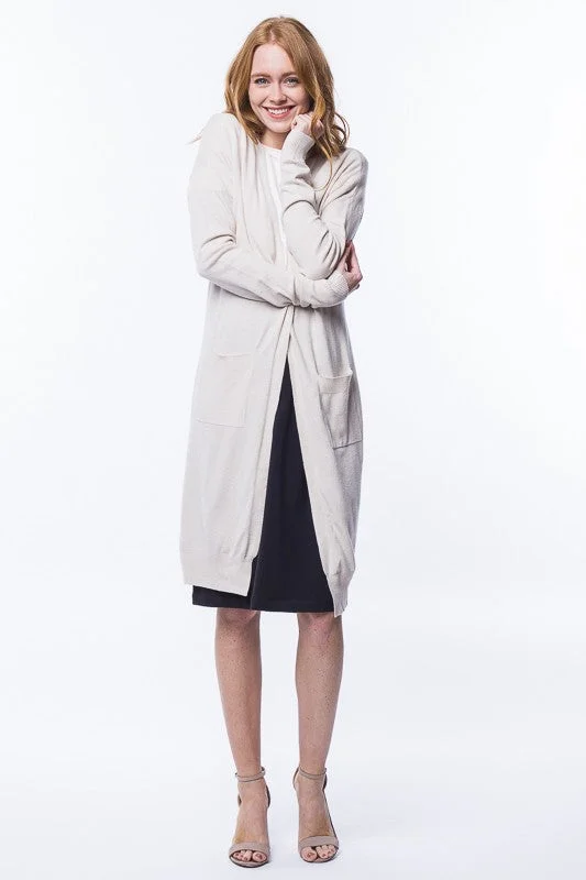 Perfect Cardigan in Ivory PLUS SIZE Stretchy Elastic Breathable