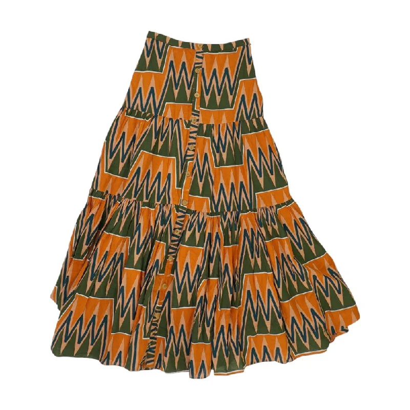 Multi Chevron Maxi Skirt maxi skirt elegant