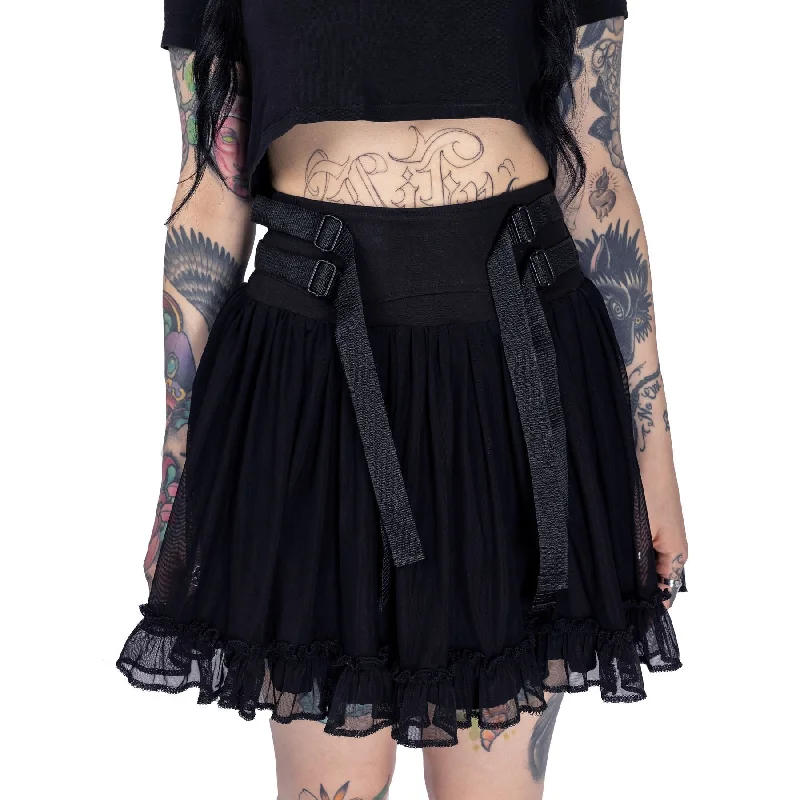 ODYSSEY SKIRT - BLACK velvet skirt luxurious