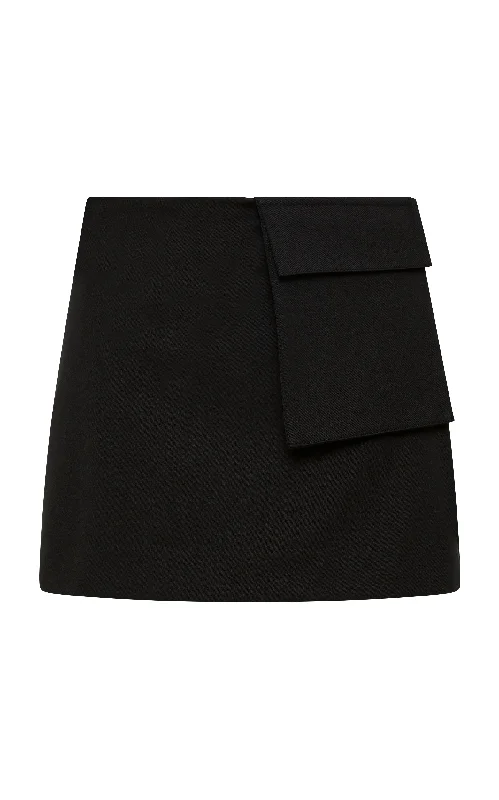 Utilitarian Pocket Mini Skirt - Black maxi skirt elegant