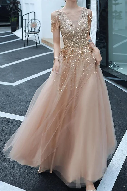 A-line Evening Dress Beading Party Dress Formal Evening Gown Women Girls OKW2 Tunics Brand named A-line Evening Dress Beading Party Dress Formal Evening Gown Women Girls OKW2 Tunics Brand named