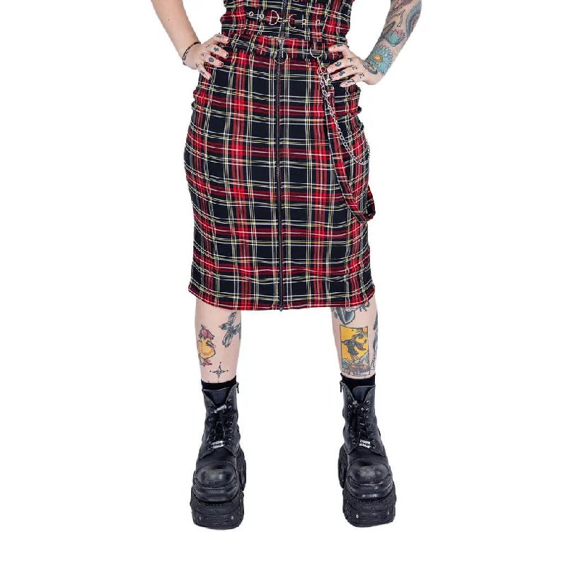 ASPEN SKIRT - BLACK CHECK lace skirt romantic