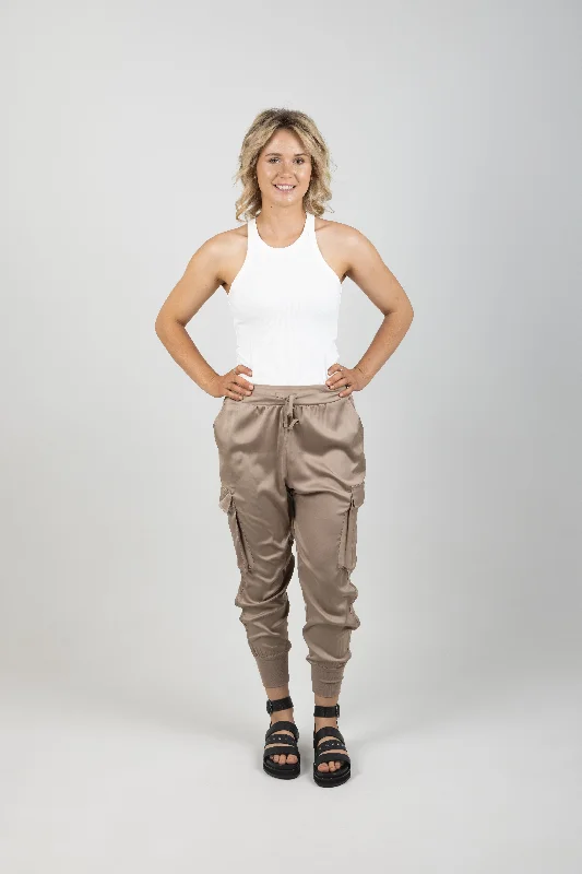 STAPLE PANT TAUPE Trendy Wide-Leg Pants