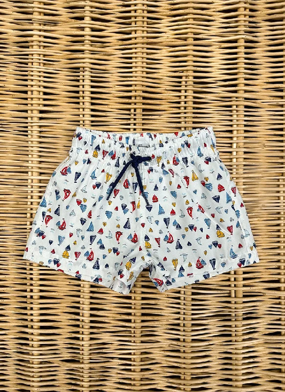 Little Boats Swimsuit Solid Color Swimsuit