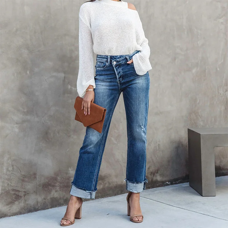 New Temperament Commute High Waist Straight-leg Pants High-Waist Yoga Pants