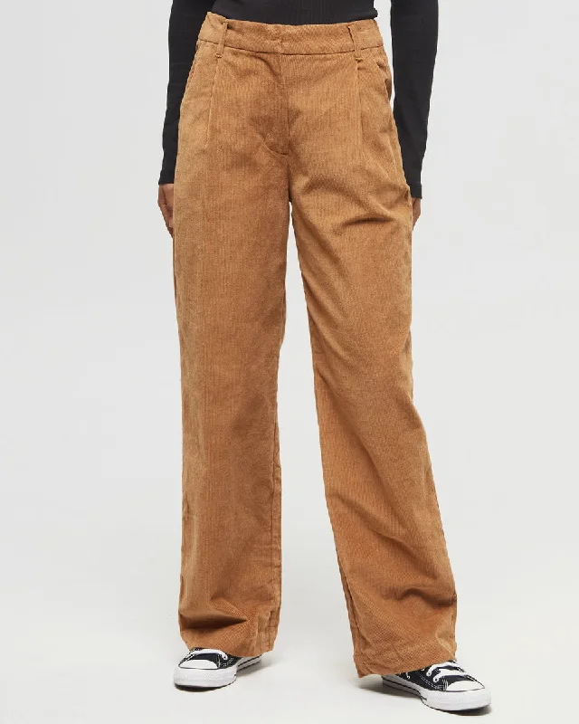 EcoStretch Corduroy Straight Leg Pant Chic Wool Trousers