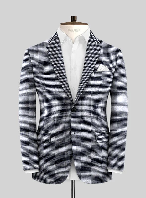 Reda Arlamo Blue Wool Jacket Toggled Jacket Drawstring Jacket Belted Jacket