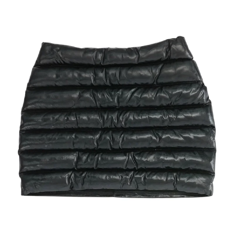 Black Solid Mini Skirt spandex blend skirt