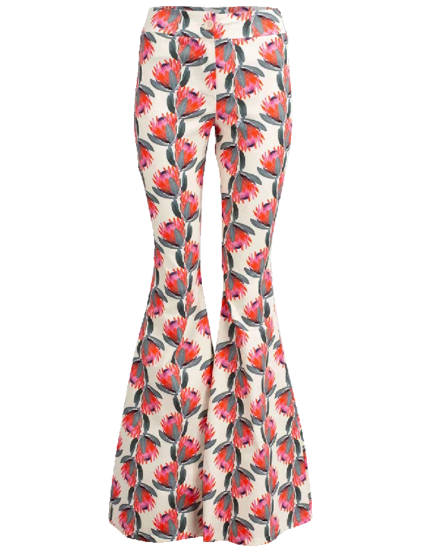 Tulip Print Pant Chic Checkered Pants