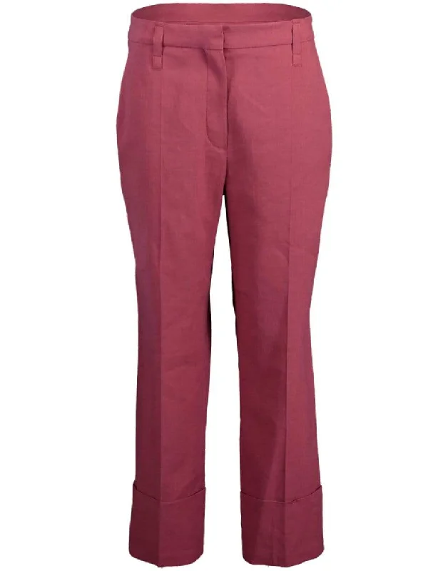 Straight Leg Cuffed Pant Classic Bootcut Trousers