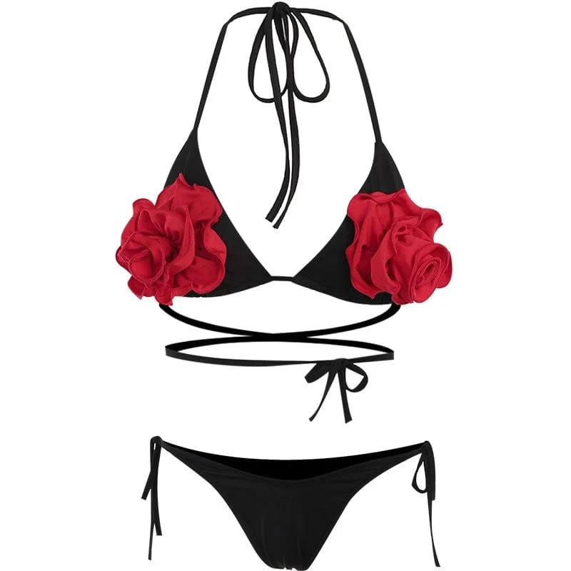Women's Grunge Strappy Floral Swimsuit Luxury Swimsuit Style