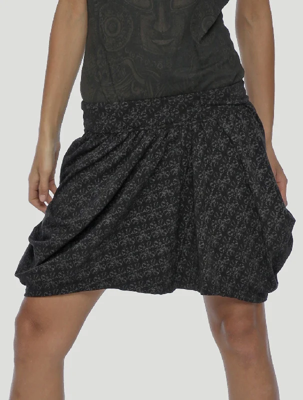 Vajra Gathered Mini Skirt asymmetrical skirt cut