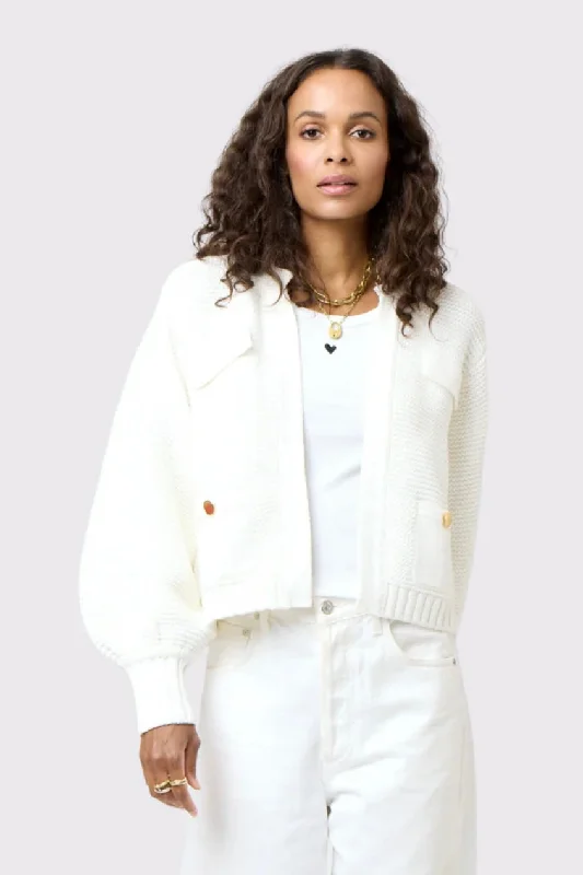 Kerri Rosenthal - Alaina Cardigan Silk Blend Satin Velvet