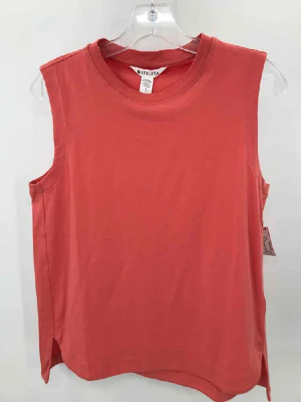 Pre-Owned Athleta Orange Size Small Tank Top lace back tank