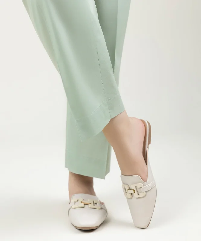 Solid Cambric Straight Pants Modern Bootcut Pants