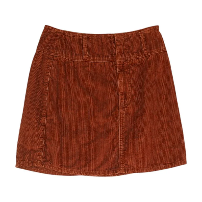Rust Solid Midi Skirt chiffon skirt floaty