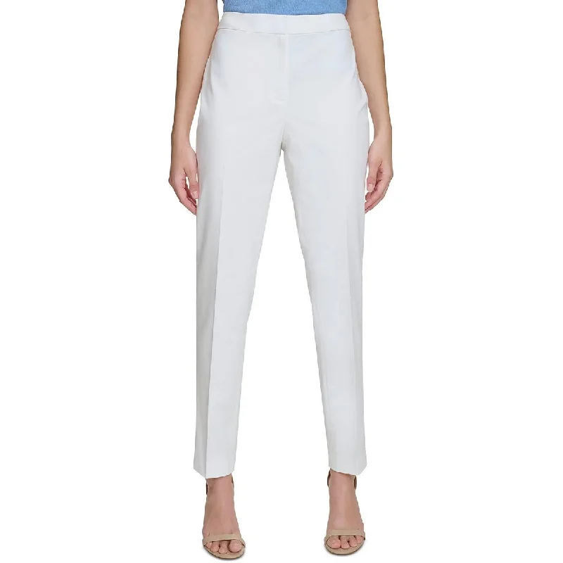 Calvin Klein Womens Slim Fit Office Dress Pants Relaxed High-Waist Trousers