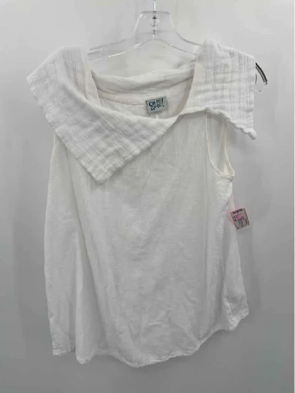 Pre-Owned Oh My Gauze White Size S/M Cotton Tank Top athletic tank top