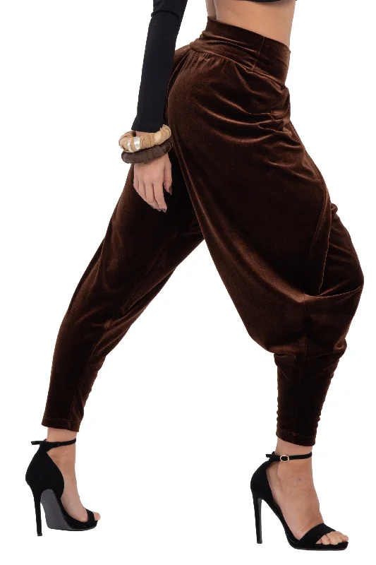 Velvet Harem Style Wrap Tango Pants Modern Bootcut Pants