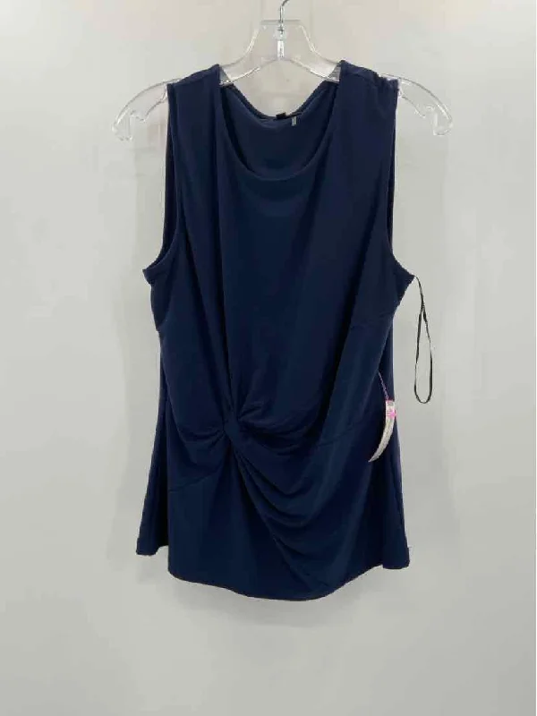 Pre-Owned DKNY Navy Size Medium Tank Top peach tank top