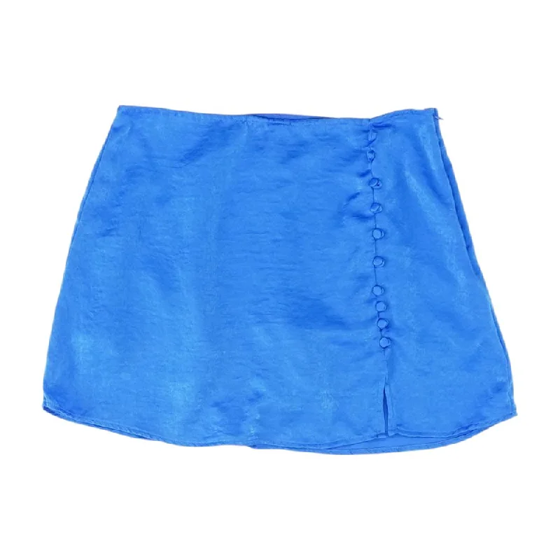 Navy Solid Mini Skirt velvet skirt plush