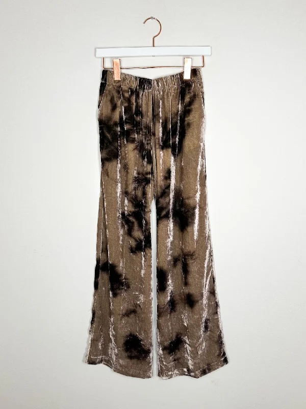 Pomandère - Dyed Velvet Pant - Marble Slim-Fit Khaki Pants