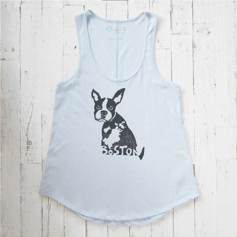 Boston Terrier Vintage Washed Tank Top activewear tank top