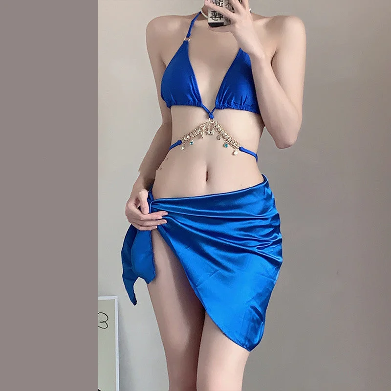 Dark Blue Swimsuit Set KF70018 Luxury Swimsuit Style
