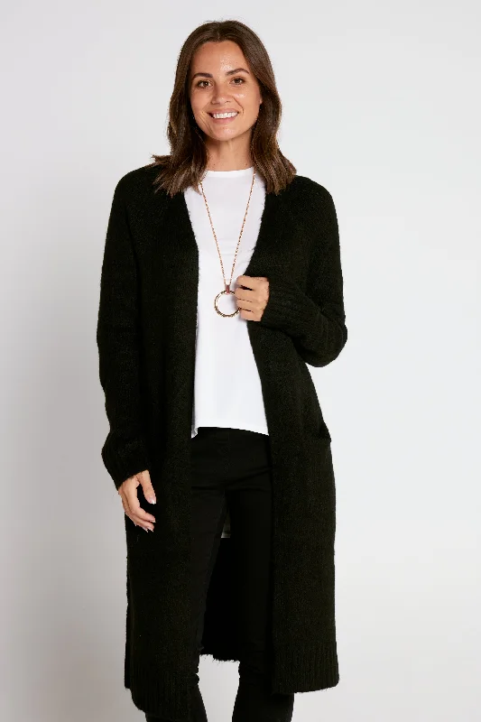 Paula Cardigan - Black Soft Cozy Warm