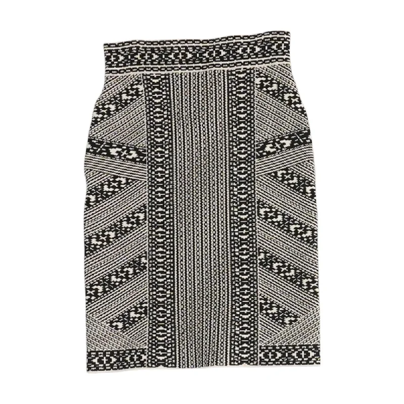 Black Graphic Midi Skirt relaxed fit skirt