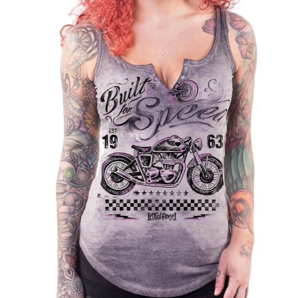 Built for Speed Motorcycle Snap Up Tank Top chic tank top