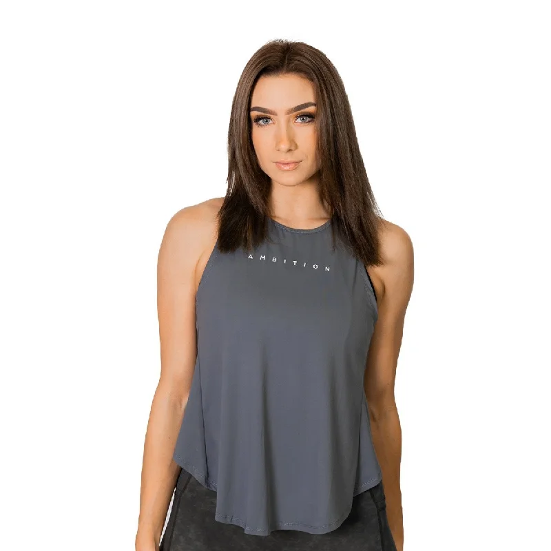Cross Back Tank Top metallic tank top