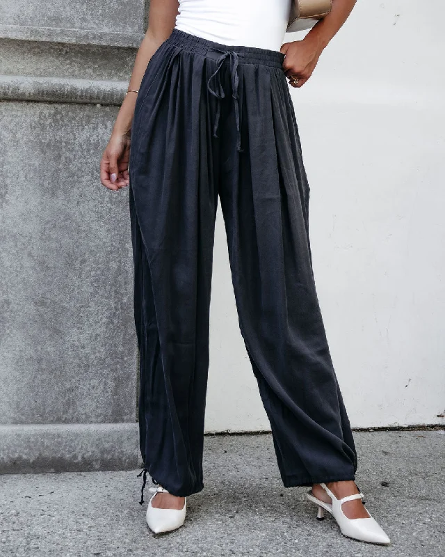 Muse By Magnolia Charcoal Parachute Pants - FINAL SALE Casual Lounge Pants