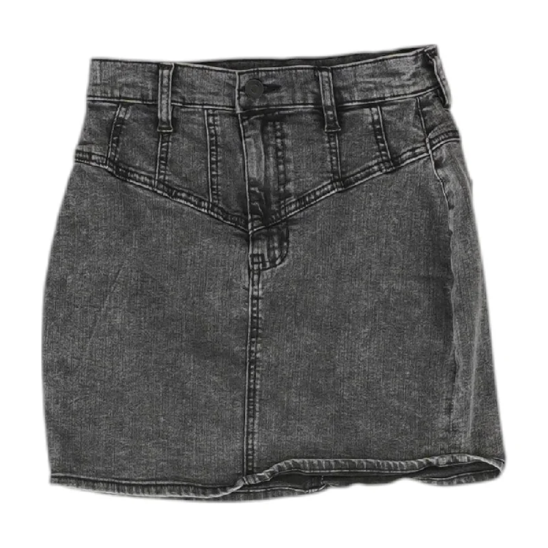 Black Solid Mini Skirt seamless skirt comfort