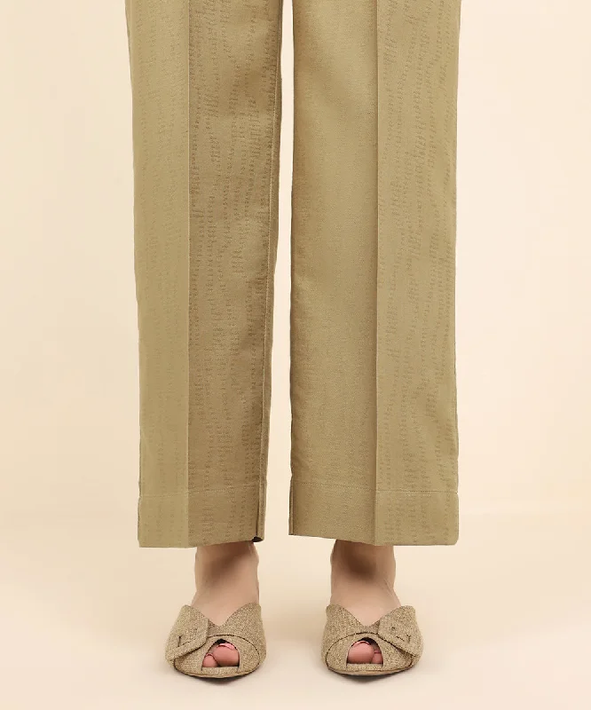 Cotton Jacquard Straight Pants Casual Yoga Pants