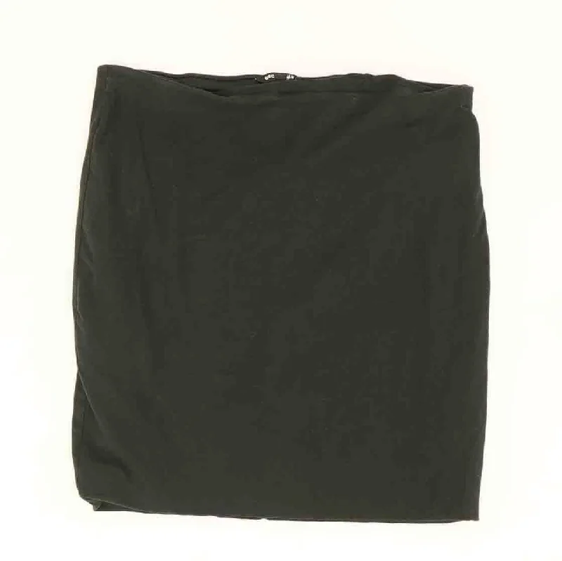 Black Solid Mini Skirt cashmere skirt fine