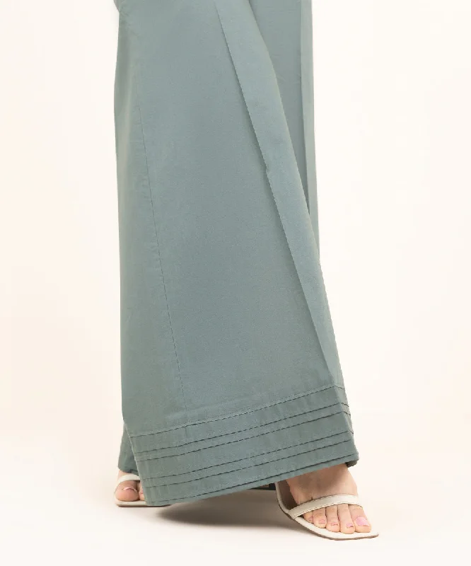 Solid Cambric Flared Pants Modern Skinny Pants