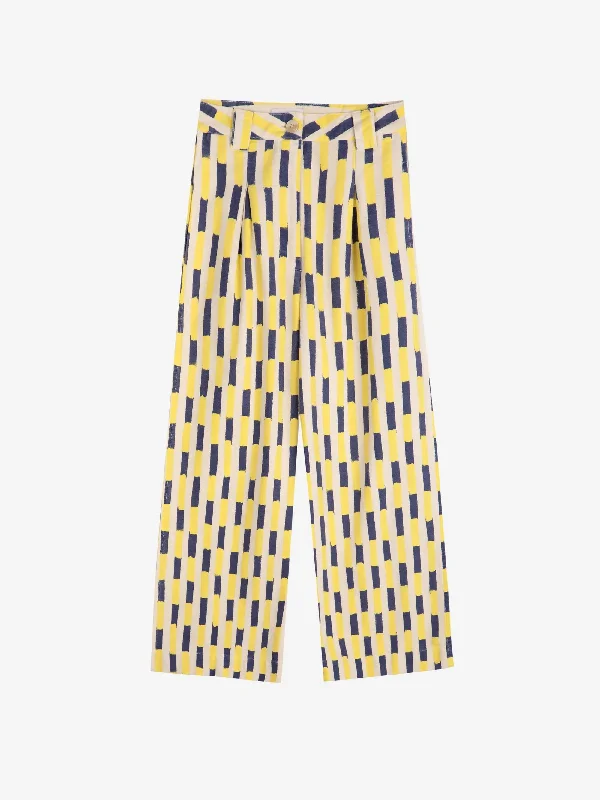 Bush Strokes Wide Leg Pants Cozy Full-Length Pants