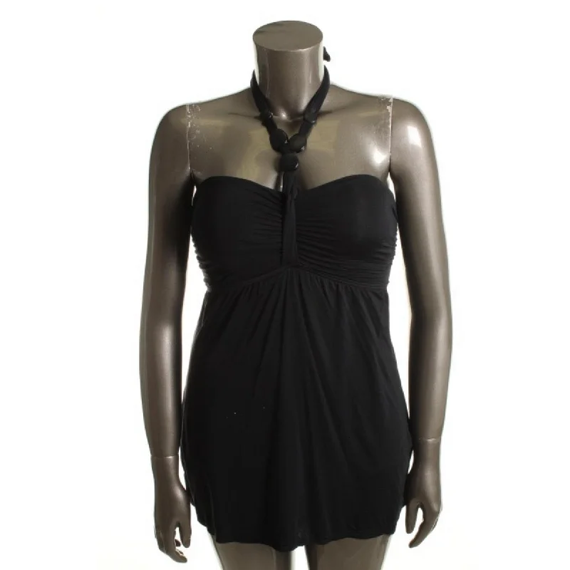 Carmen Marc Valvo Womens Embellished One-Piece Swimsuit Vibrant Bikini Design