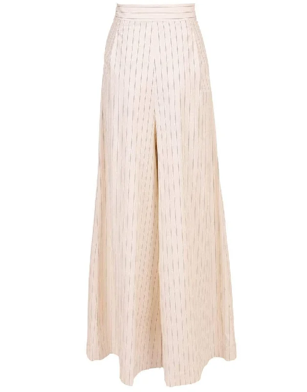 Pinstripe Palazzo Pant Comfortable Maternity Pants