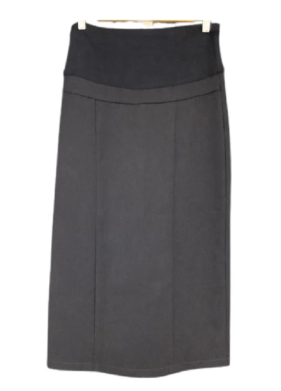 Maternity Skirt Style 051/1-TR 40F in Charcoal grey midi skirt versatile