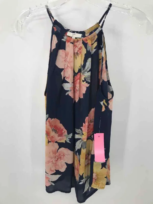 Pre-Owned Joie Navy Size XXS Floral Tank Top pastel tank top