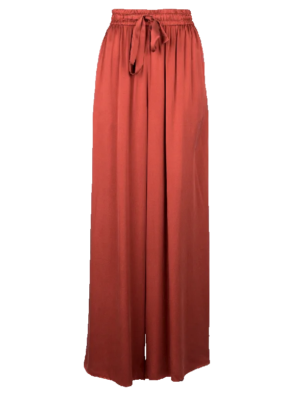 Drawstring Pant Elegant Silk Pants